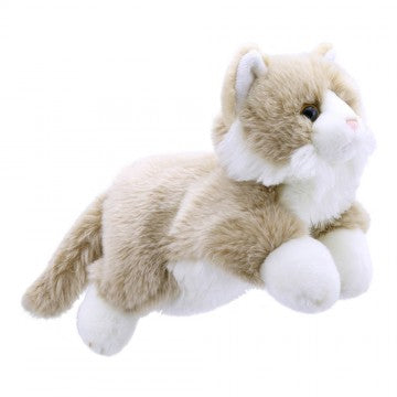 Cat (Beige & White) Full Bodied Animal Puppet