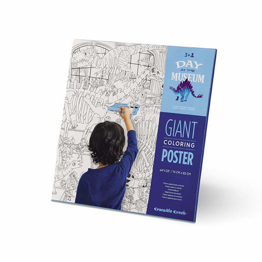 Giant Colouring Poster - Day at the Dinosaur Museum