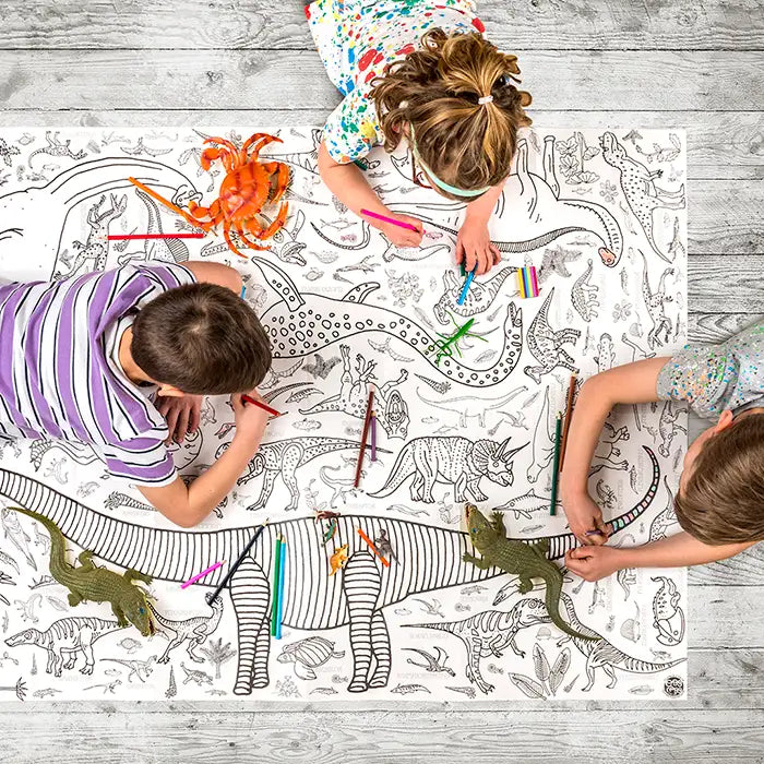 Colour In Giant Poster/ Tablecloth Dinosaur