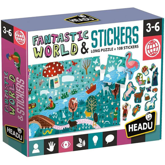 Puzzle + Stickers Fantastic World