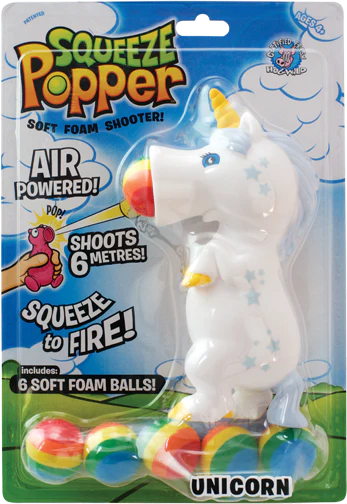 Squeeze Poppers - Unicorn White