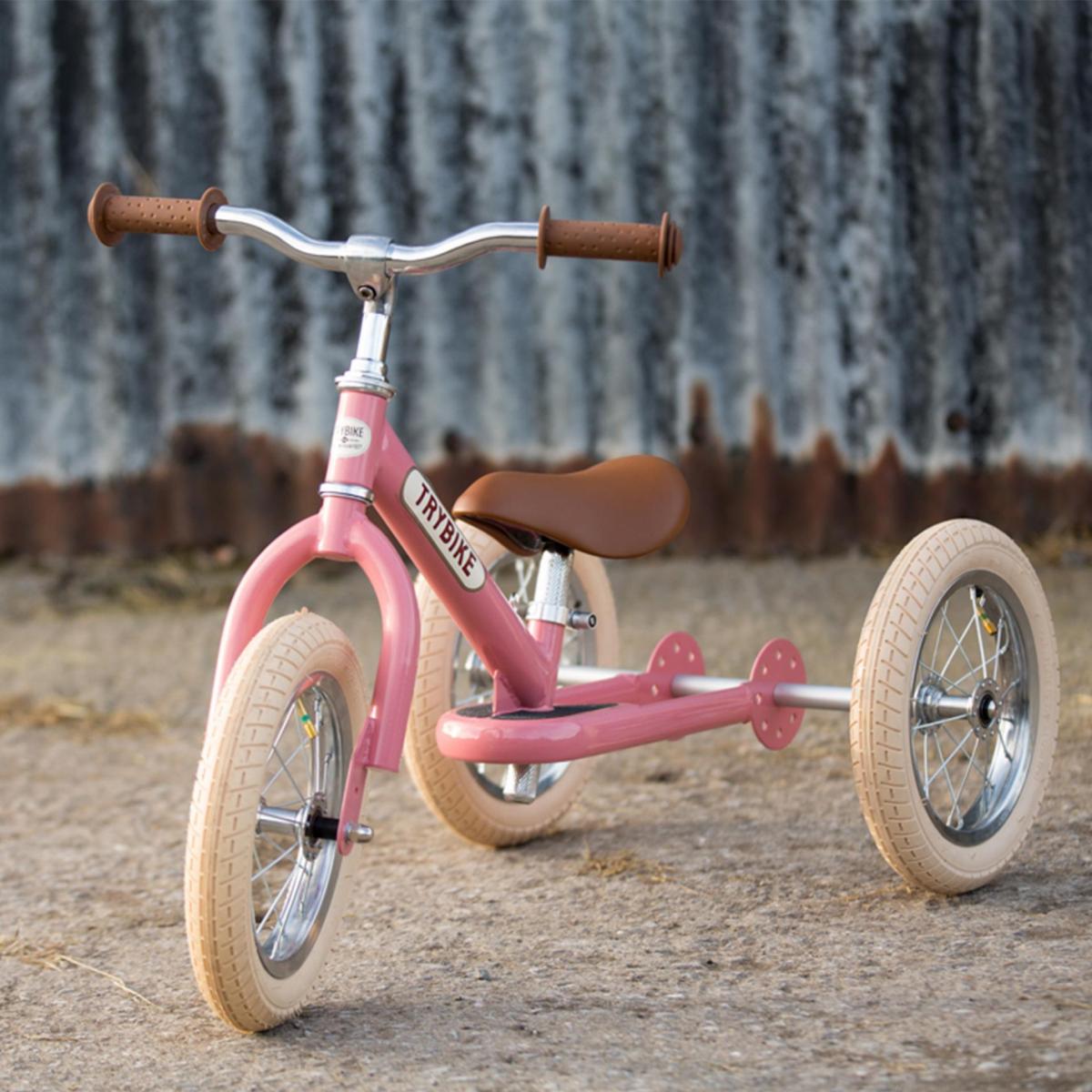 TryBike 2 In 1 Balance Trike/ Bike - Vintage Pink